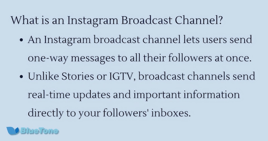How to Make a Broadcast Channel on Instagram - BlueTone Media